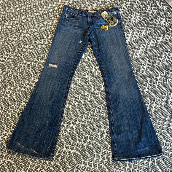 Vintage NWT Juicy Couture Y2K Archive Ultra Low Rise Super Flare Jeans Dark Wash